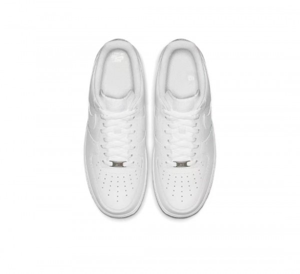 Nike Air Force 1 07 in pelle di mucca, classico stile retrò, avvolgente e calda, sneakers bassa, stesso stile per uomo e donna, bianco puro